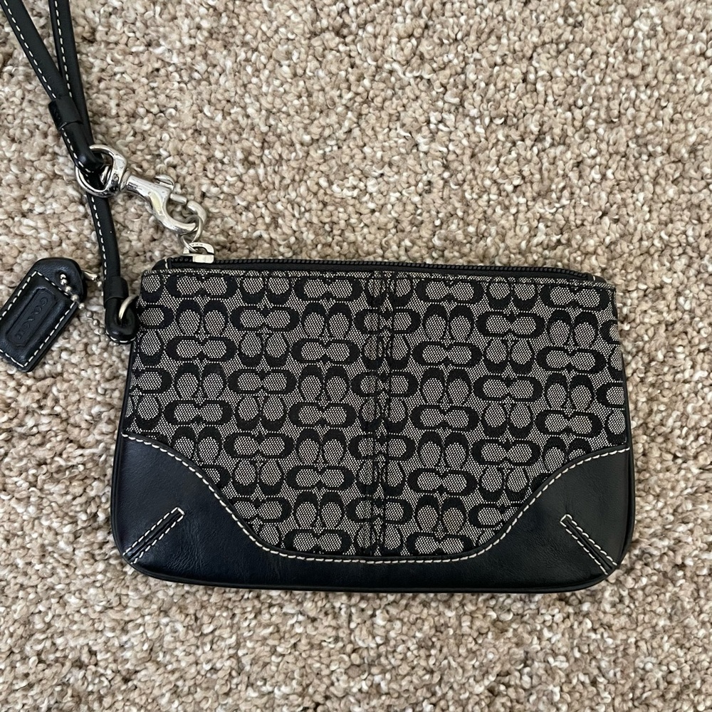 Coach signature wristlet